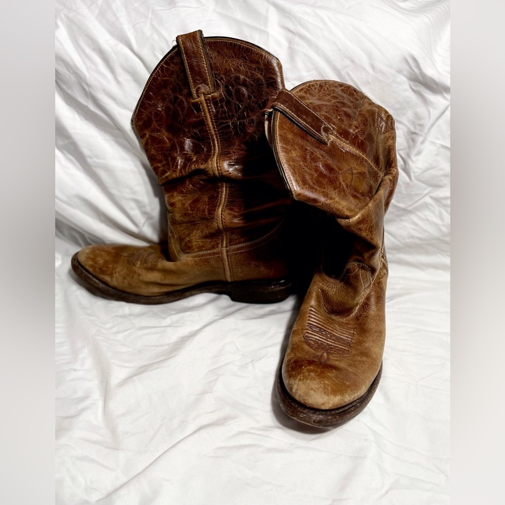Authentic Leather Double H boots size 10.5